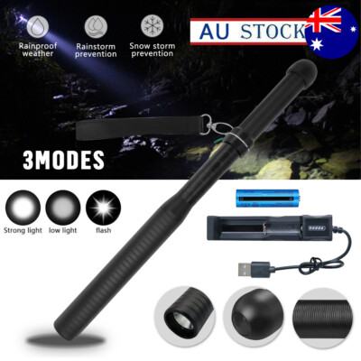 99000000lm Baseball LED Flashlight Police Security Torch Baton Lamp ...