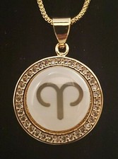 Aries Necklace Horoscope Zodiac Astrology Constellations Rhinestones