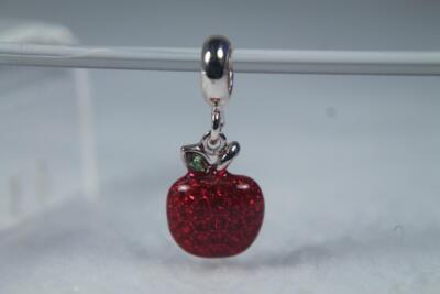 'Red CZ's Apple' And Silverstone Bead By DaVinci #DB NEW