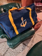 Nessi Boater Sturdy Vintage Canvas Duffle Bag Marine Yact Sailing 32x18x18" Nwot