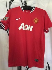 Manchester United #4 NIKE AON Shirt Barclay 10/11 Champion Futbol Soccer Size 26