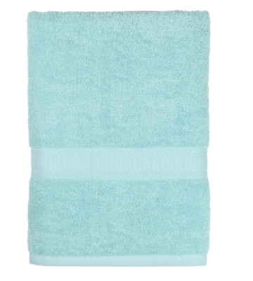 Mainstays Solid Bath Towel, 100% Cotton 27 X 54 Soft Quick Dry Clearly Aqua