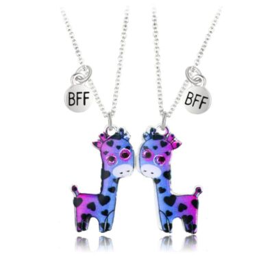 Cartoon Magnet Necklace-Animal Friendship Zinc Alloy Metal O-Chain Party  Jewelry