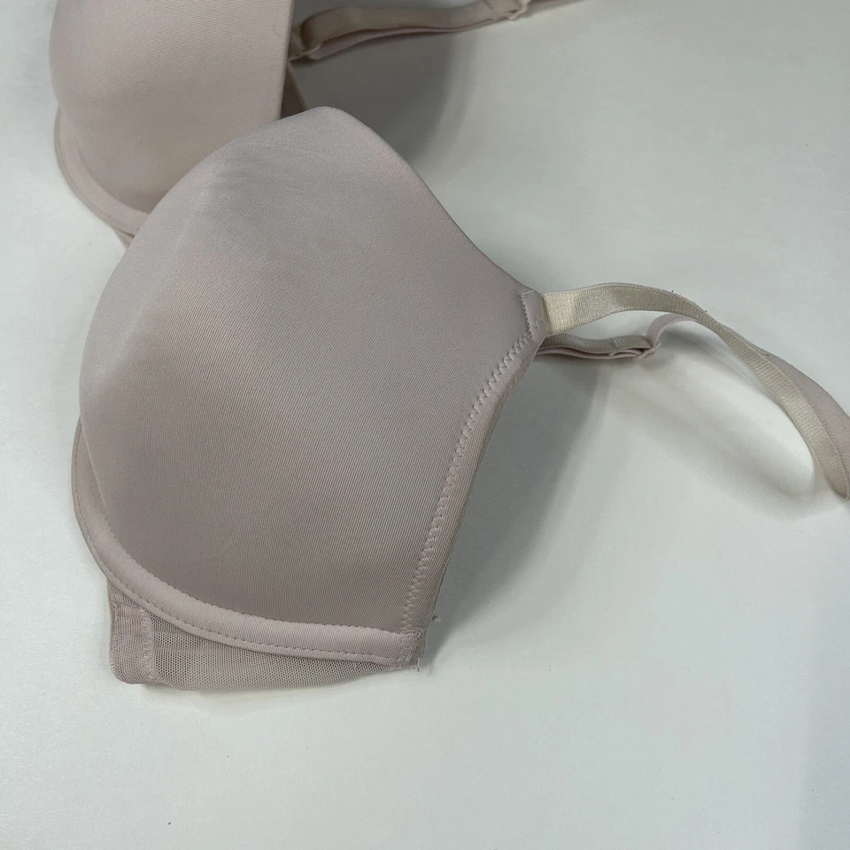 Sujetador H&M 38D Forrado Demi Sólido Rosa Claro Con Aros #2183 Foto 2 de 4