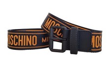 MOSCHINO Ceinture Belt Écrite En Nylon Z2A8025 Noir-Orange
