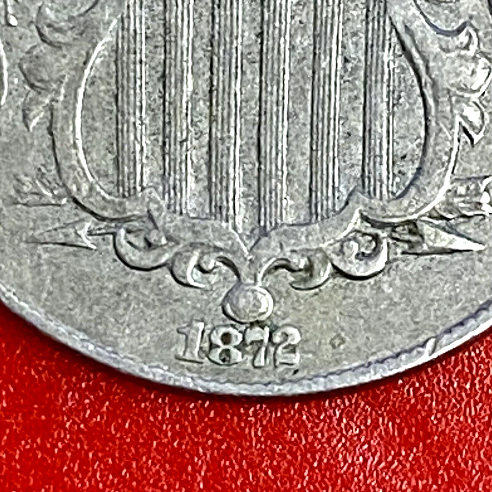 1872 SHIELD NICKEL UNLISTED DOUBLED DIE DDO OBV, REPUNCHED DATE - Image 3 of 4