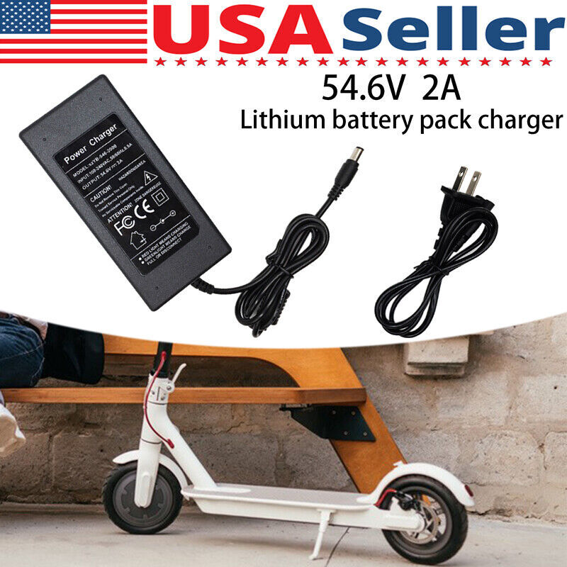 54.6V 2A Li-ion Lithium Battery Charger 48V DC Socket For Ebike Scooter Battery