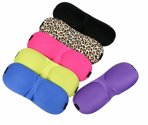 Eye Mask Soft Padded 3D Sleep Sponge Masks Cover Travel aid Rest Blindfold Shade - Picture 3 of 15