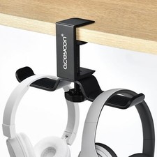 Headphone Stand Under Desk Hanger Dual Headset Holder Table Hook For Bag/backpac