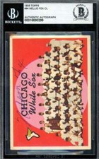 Nellie Fox Beckett BAS Signed 1959 Topps Checklist Autograph
