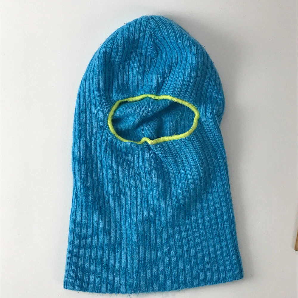 Coal Bright Blue with Neon Trim One Hole Ski Mask