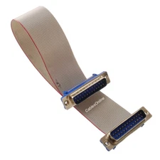 DB25 Male to DB25 Male 25-wire 28AWG Flat Ribbon Cable (Multi-Length)