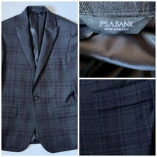 JOS A BANK - Men's Tailored Fit Plaid Blazer - Size 43R