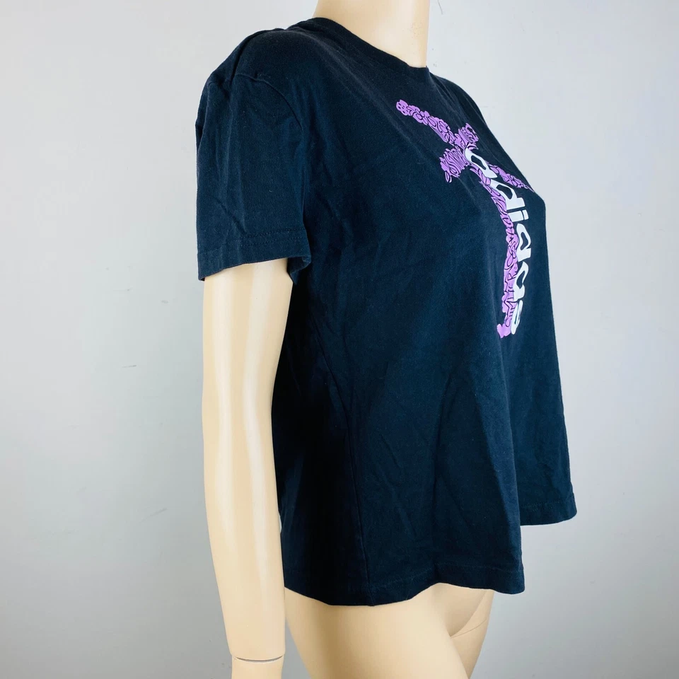 Adidas черный короткий рукав футболка Summer счастливые полоски любовь женщин большой L - Изображение 3 из 4