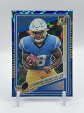 OMARION HAMPTON 2025 DONRUSS FOOTBALL THE ROOKIES CHARGERS RC ROOKIE LOS ANGELES