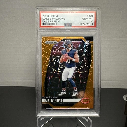 2024 Prizm Caleb Williams Lazer Prizm Orange #301 – PSA  10 RC Bears Rookie