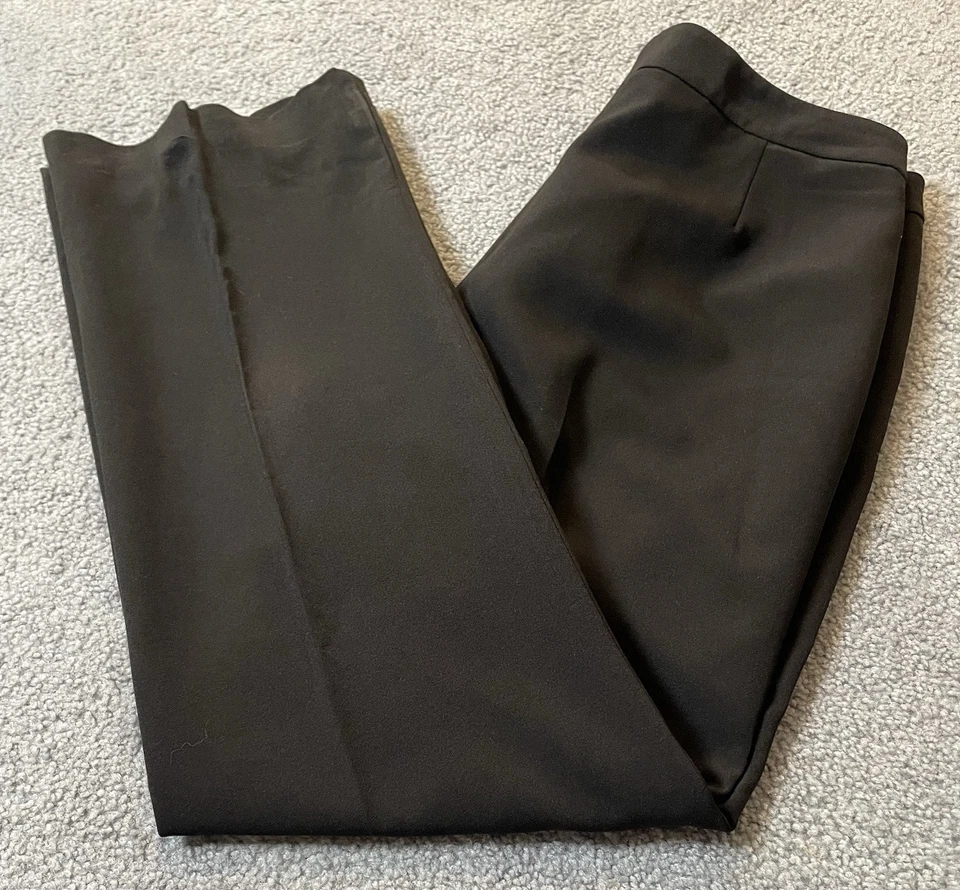 Calça Y2K Kasper Kate ajuste clássico feminina tamanho 10 preta reta carreira cidade gótica - Imagem 2 de 4