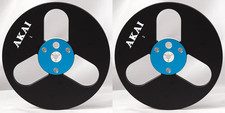 One Pair Black Blue TAPE REEL Akai 7'' inch Light Metal Aluminum Take Up Reel