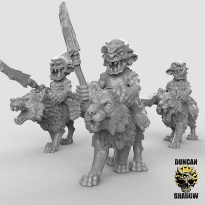 Goblin Wolf-Rider Miniatur
