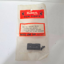 Marbles No. 72 False Base Screw-on Rifle Gun Sight Base W 6-40 Screws