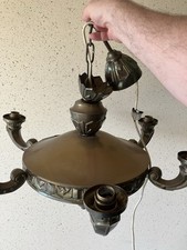 Deckenleuchte Messing aus der Gründerzeit
