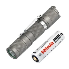 Lumintop Tool AA 3.0 Sandblasted Titanium Flashlight 900 Lumens USB-C 14500