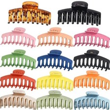 Korean Solid Large Hair Claws Elegant Frosted Acrylic Hair Clips Hairpins Barret