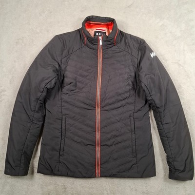 Helly Hansen Jacket Womens L Black Primaloft Insulated Winter Coat Outdoor Sail
