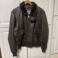 USN US NAVY LEATHER FLYER'S INTERMEDIATE TYPE G-1 BOMBER FLIGHT JACKET 46 XL