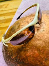 Vtg RYDERS Sunglasses SHOT R200-017 41065 NWT Cream Frames Brown Lenses NOTES