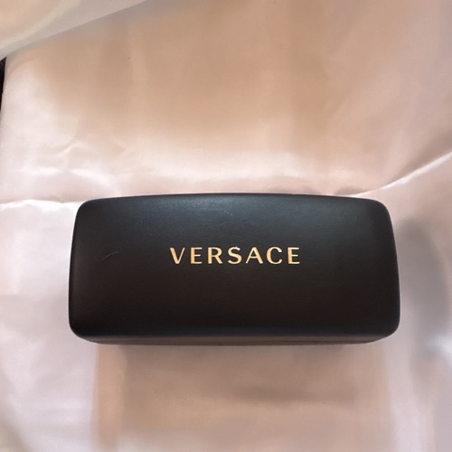 Versace Black Hard Eyeglass/Sunglasses Case for Glasses Unisex w/ Cloth