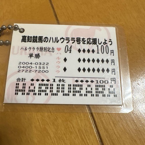 Haru Urara Uma Musume Idol Horse KRA Tag Keychain with Ticket Non-Sale Item - Picture 7 of 8