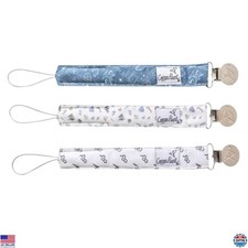 Copper Pearl 3-Pack Pacifier Clips - Premium Knit Binky Holders for Boys Girls