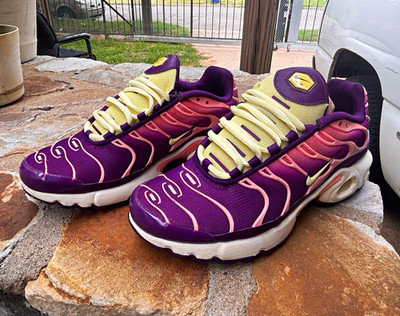 Nike Air Max Plus TN Teens Low Top Lace Up Running Sneakers Purple Pink Cream