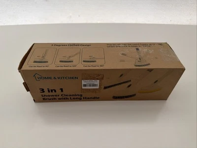 3 in 1 Dusch Reinigungsbürste langer Griff verstellbare Scheuerbürste Neu - Bild 1 von 3