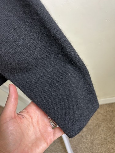 Maglione Vintage Charter Club 2 Strati 100% Cashmere Donna L NERO Peluche Morbido Girocollo - Foto 8 di 11