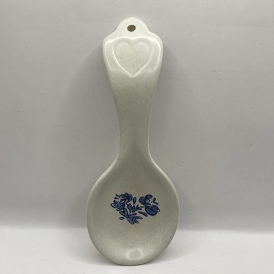Vintage Pfaltzgraff Yorktowne Stoneware Spoon Rest Holder w/Heart on Handle