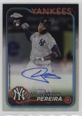 2024 Topps Chrome Update Refractor /499 Everson Pereira Rookie Auto RC 0ok8