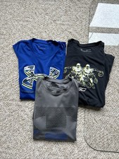Under Armour boys Lot 3 , shirts size L Athletic Bundle.