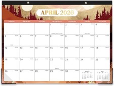 2026 Desk Calendar Jan. 2026 Dec. 2026, 14.6" x 11.5" Small Size Desktop Ca...