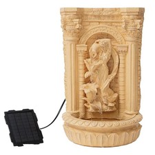 XBrand 30.3" Tall Outdoor Wall Fountain with Maiden Holding Pot, Classic Wate...