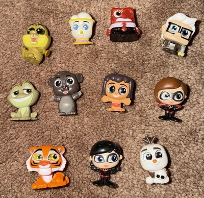 Disney Doorables Lot of 11 Mixed Characters Chip Beauty & Beast Pixar Incredible