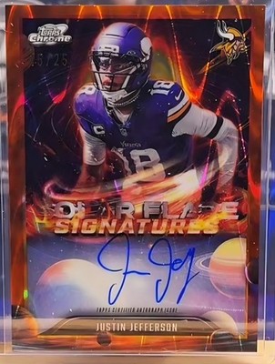 2025 Topps Cosmic Chrome Football Justin Jefferson Auto 17/25 SFS-JJF Vikings