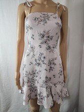 Express Womens Juniors Pink Floral Silky SunDress Size XXS