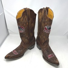 Southern Illinois Salukis Womens Boots 11 B Brown Collegiate Western Cowboy USA