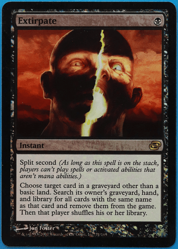 Extirpate FOIL Planar Chaos NM Black Rare MAGIC MTG CARD (ID# 500210) ABUGames - Picture 1 of 2