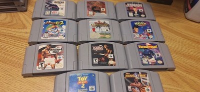 Lot 11 jeux Nintendo 64 N64 Authentic   Snowboard Kids 2 / MK Trilogy / Toy...