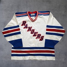 Vintage New York Rangers CCM AUTHENTIC NHL Jersey Sz 52 Blank 1990s Center Ice