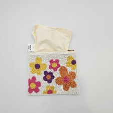 Multi Floral Beaded Coin Purse