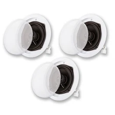 Acoustic Audio R191 Flush Mount In Ceiling Speakers Home Theater 3 Pack